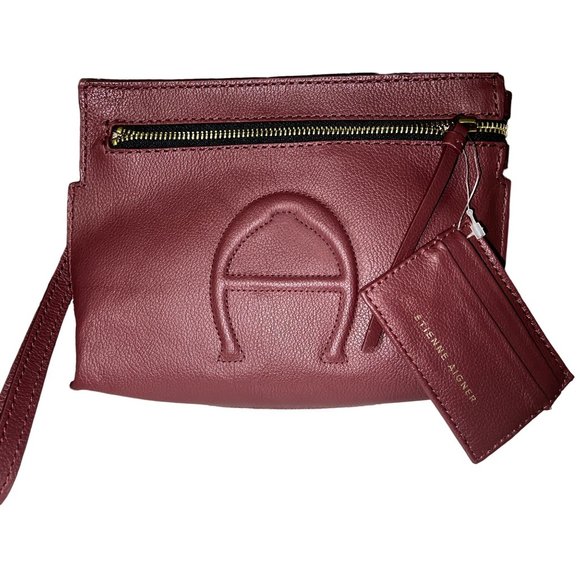 Etienne Aigner Handbags - Etienne Aigner Adeline Wristlet Clutch Antic Cordovan Leather